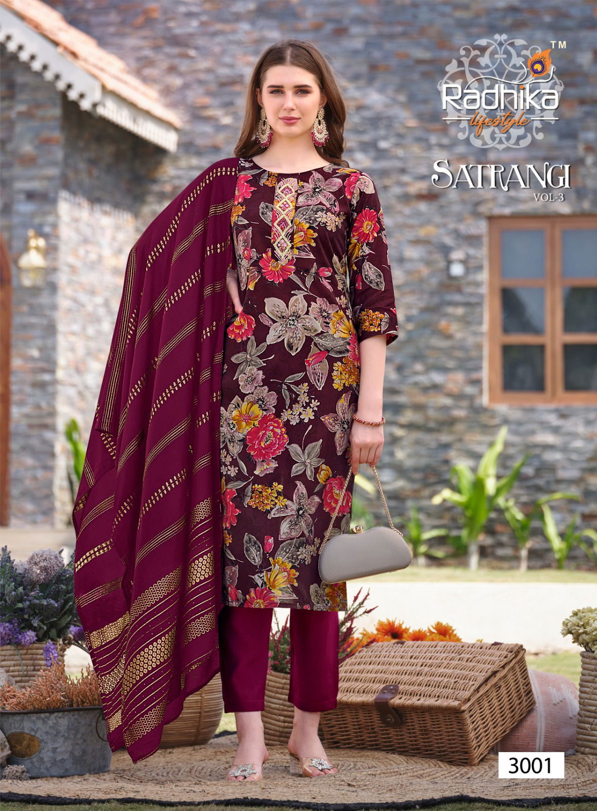 Satrangi Vol 3 By Radhika Modal Chanderi Printed Readymade Suits Wholesale Price In Surat

